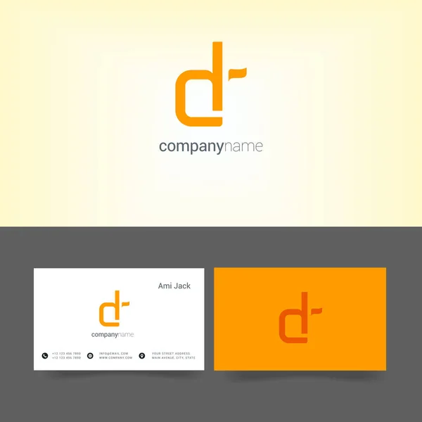 Το λογότυπο της εταιρείας με τα πρότυπα επαγγελματικής κάρτας — Διανυσματικό Αρχείο