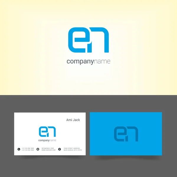 Logotipo de la letra E & N — Vector de stock