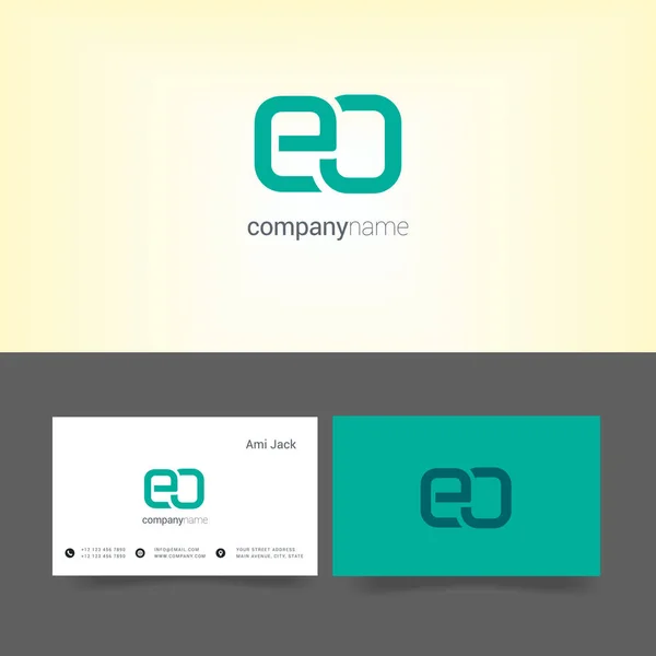 E & O Letter logo — Stockvektor