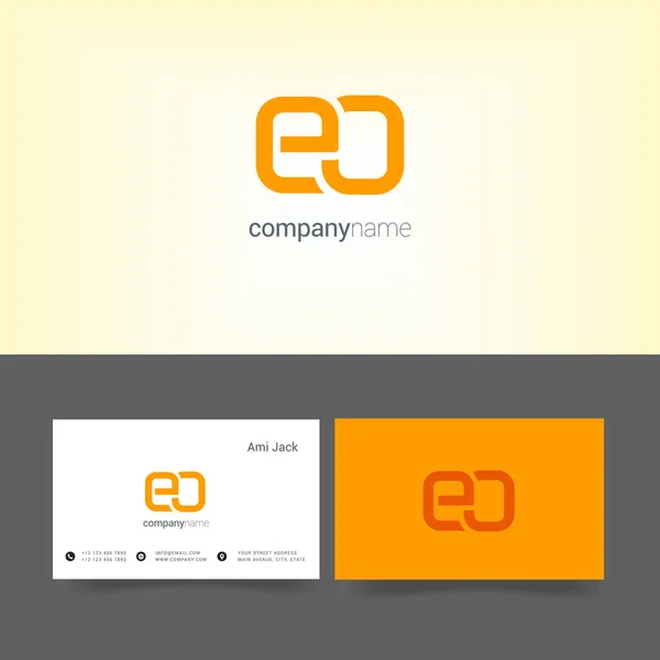 E & O Letter logo — Stockvektor