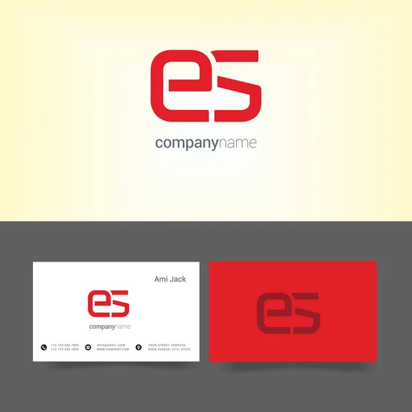 Logotipo de la letra E & S — Vector de stock