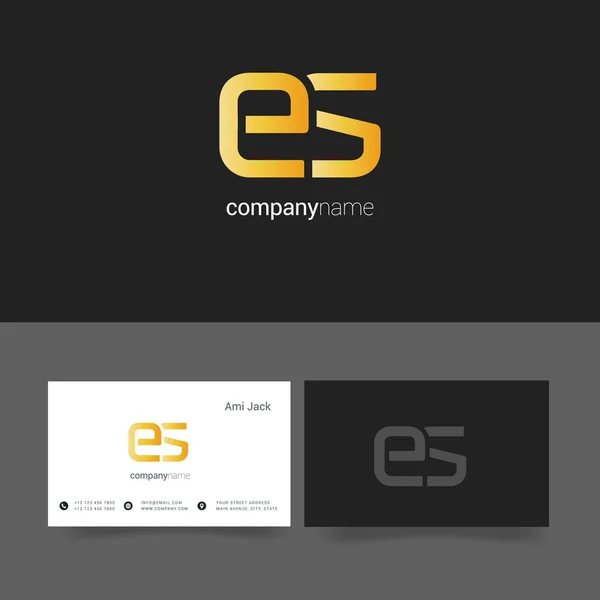 Logotipo de la letra E & S — Vector de stock