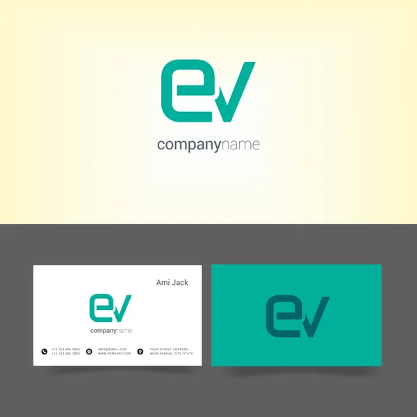 E & V-Brief-Logo — Stockvektor
