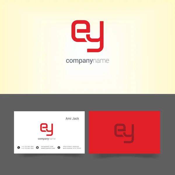 Logotipo de la carta E & Y — Vector de stock