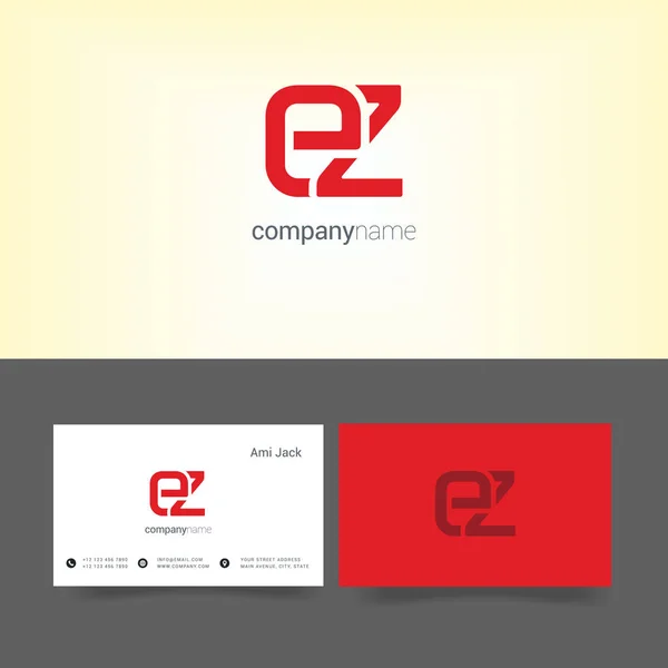 Logotipo de letra E & Z — Vector de stock