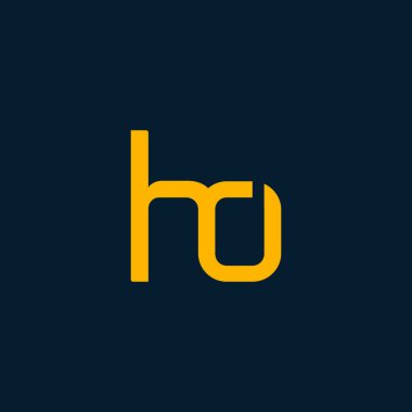 H ve O mektup logo tasarımı