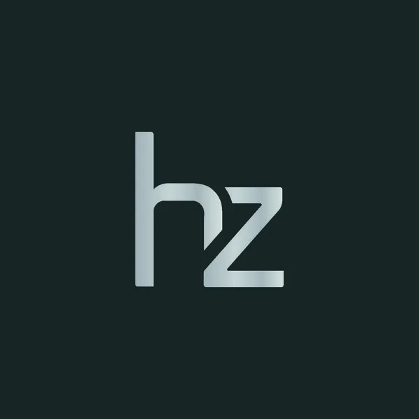 Diseño del logotipo de H & Z Letter — Vector de stock