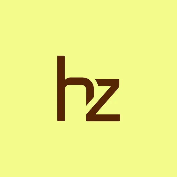 H & Z Letter logo design — Stock Vector