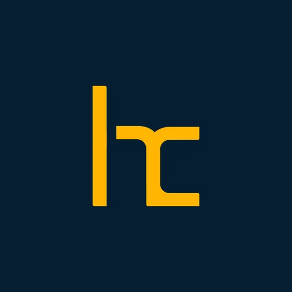 H & C Lettre logo design — Image vectorielle