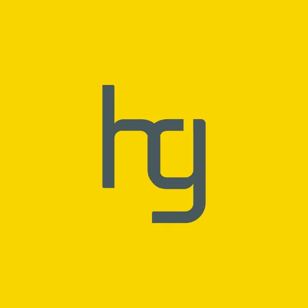 H & G Carta logotipo design —  Vetores de Stock