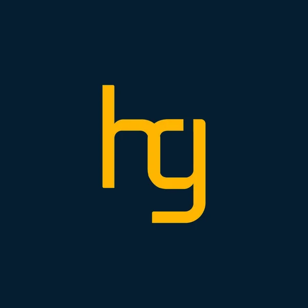 Skrivelsen H & G Logotypdesign — Stock vektor