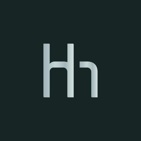 H & H Carta logotipo design —  Vetores de Stock