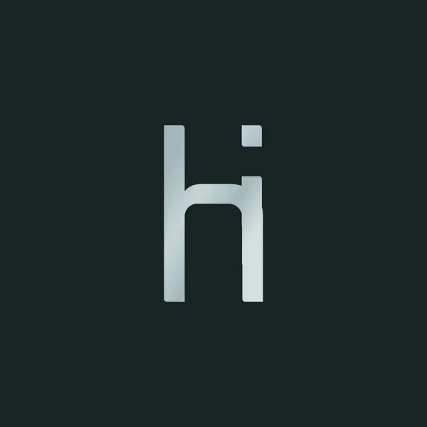 H & I Carta logotipo design — Vetor de Stock