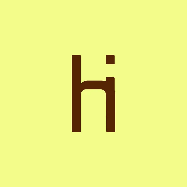 H & jag brev Logotypdesign — Stock vektor