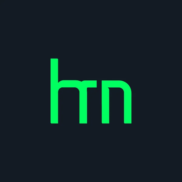 H & M Letter logo design — Stock Vector