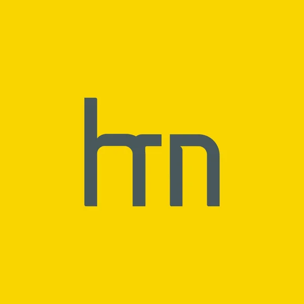 Návrh loga písmeno H & M — Stockový vektor