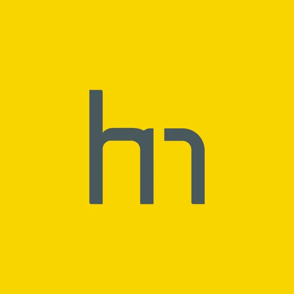 H & N Lettre logo design — Image vectorielle