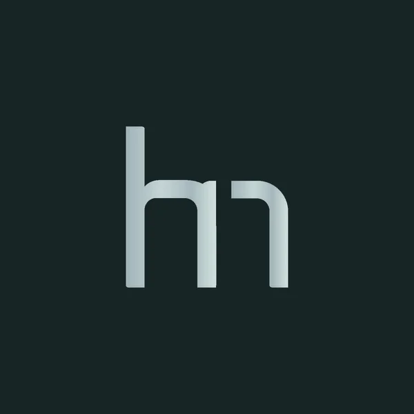 H & N Lettre logo design — Image vectorielle