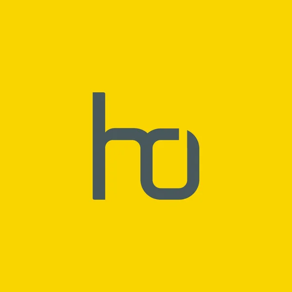 H ・ O 文字ロゴ デザイン — ストックベクタ