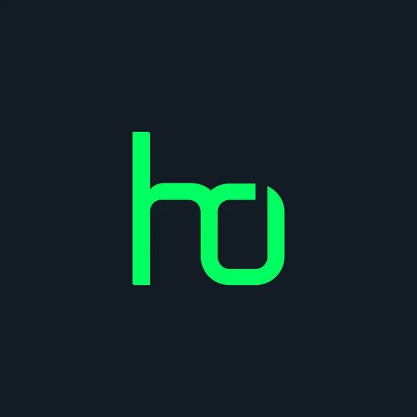 H & O 편지 로고 디자인 — 스톡 벡터