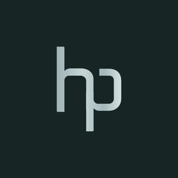 H & P Lettre logo design — Image vectorielle