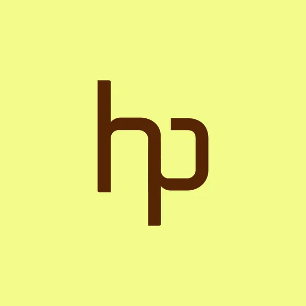 H 및 P 문자 로고 디자인 — 스톡 벡터