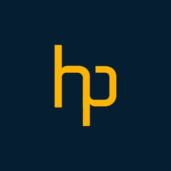 H & P brev Logotypdesign — Stock vektor