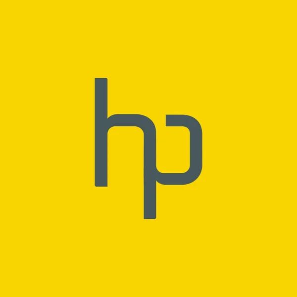H & P Lettre logo design — Image vectorielle