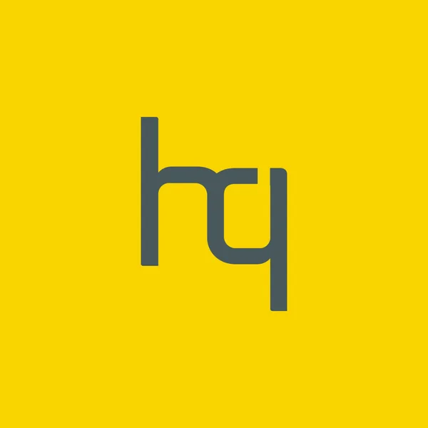 H & Q brev Logotypdesign — Stock vektor