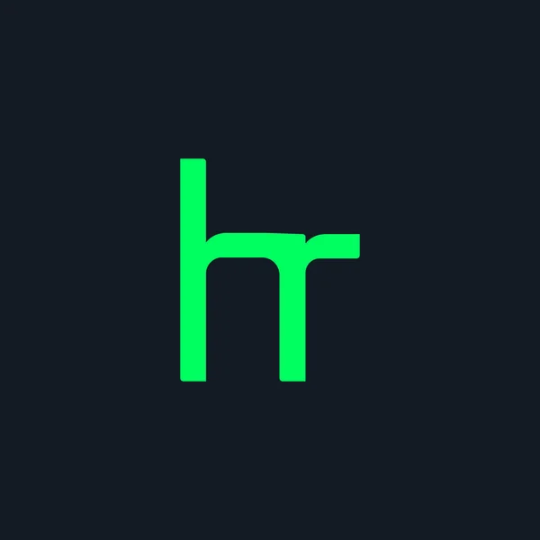 H & R Carta logotipo design — Vetor de Stock