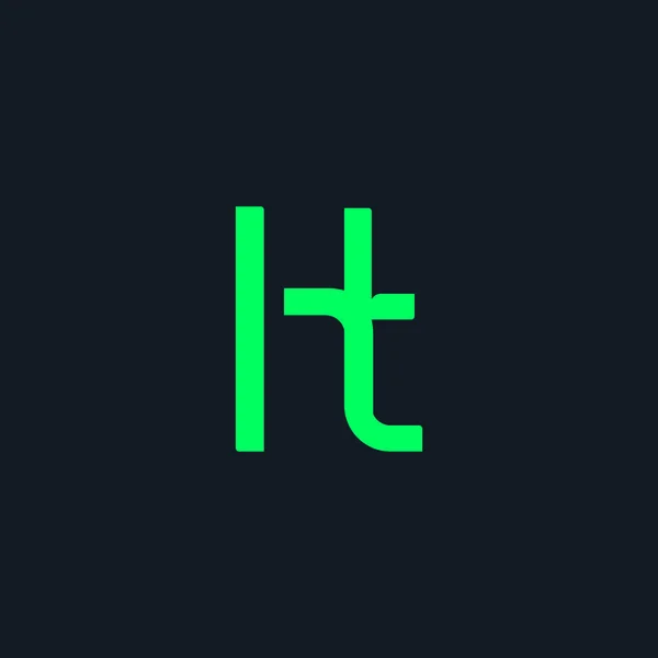 Diseño del logotipo de H & T Letter — Vector de stock