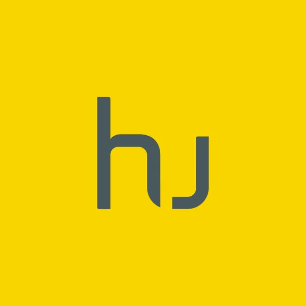 H & J Lettre logo design — Image vectorielle