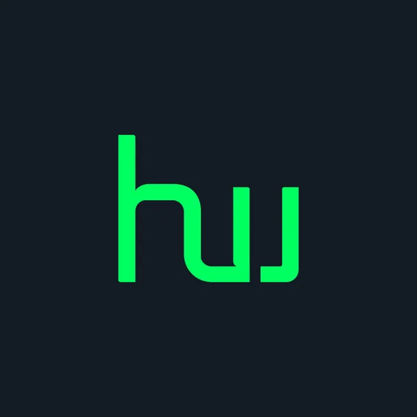 Letter H & W logo ontwerp — Stockvector