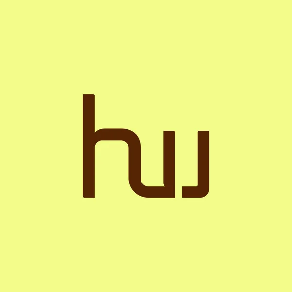 H & W Letter logo design — Stock Vector