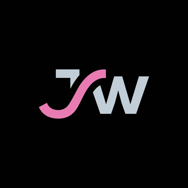 J & W 字母徽标 — 图库矢量图片