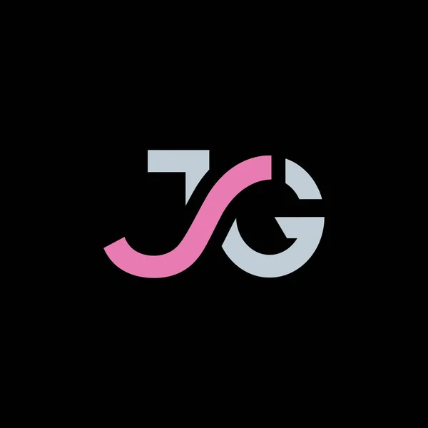 J 및 G 문자 로고 — 스톡 벡터