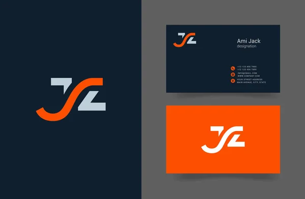 Logo lettre J & Z — Image vectorielle