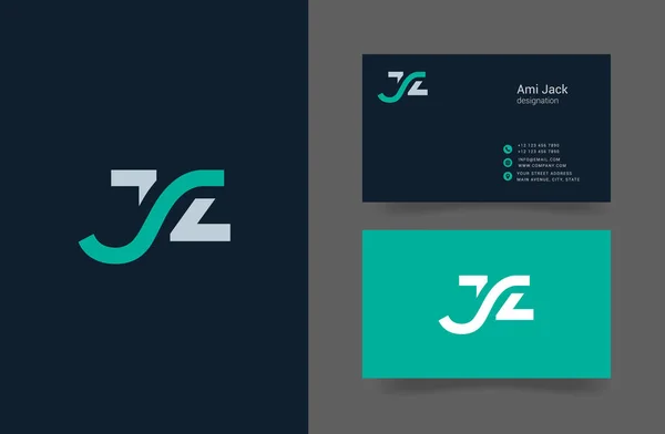 Logo lettre J & Z — Image vectorielle