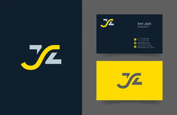 Logo lettre J & Z — Image vectorielle