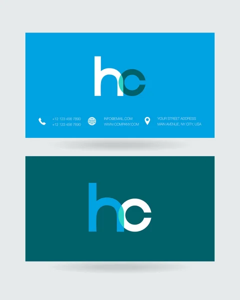 H&C letter banners — Stock Vector