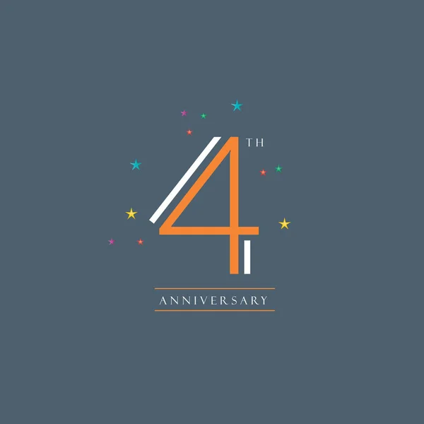 Aniversario de diseño de 4 dígitos — Archivo Imágenes Vectoriales