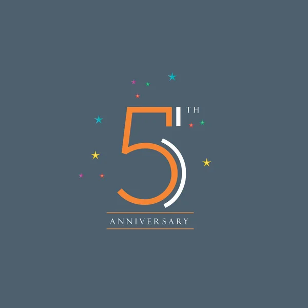 Aniversario de diseño de 5 dígitos — Archivo Imágenes Vectoriales