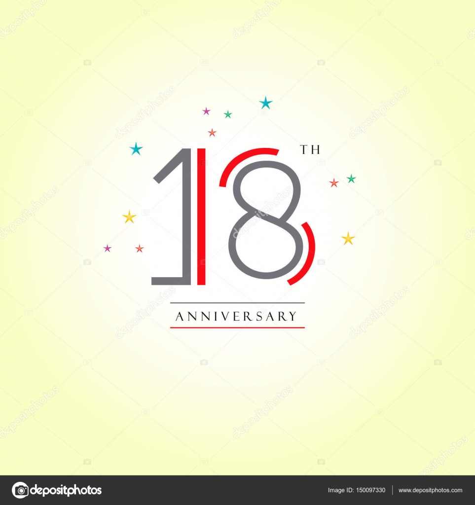 18th Anniversary Logo Design Stock Vector C Deepzdzyn 150097330