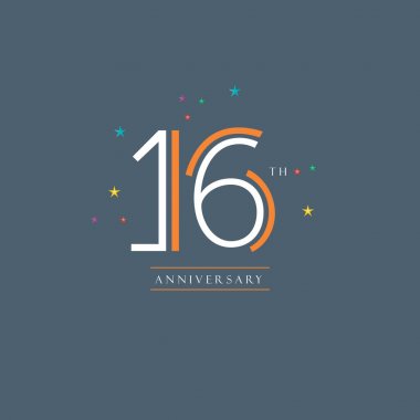 16 yıl dönümü logo tasarımı 