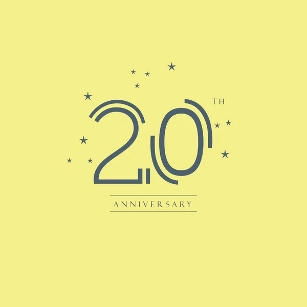 Conception du logo du 20e anniversaire — Image vectorielle