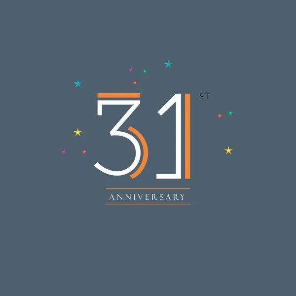 Logo del 31 Aniversario — Archivo Imágenes Vectoriales