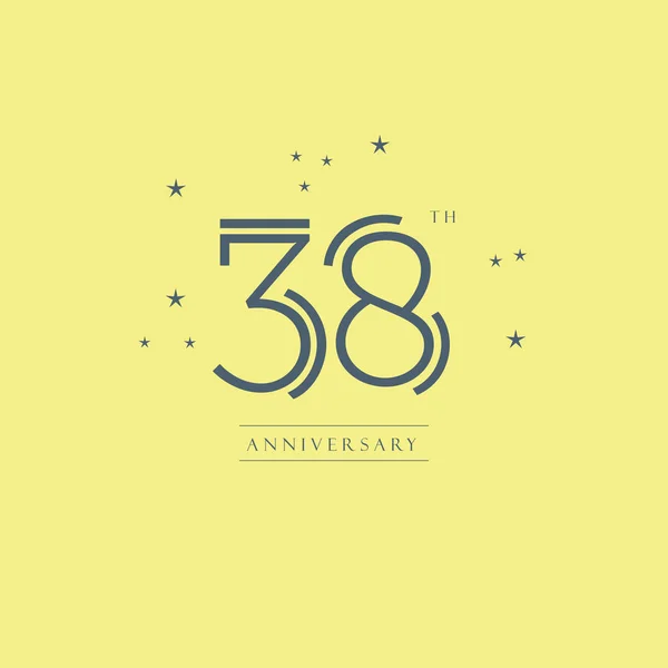 Logo du 38e anniversaire — Image vectorielle