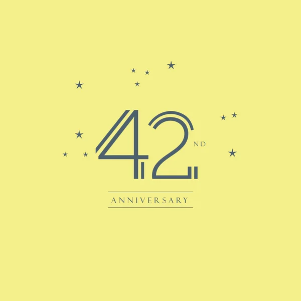 Logo 42º Aniversario — Vector de stock