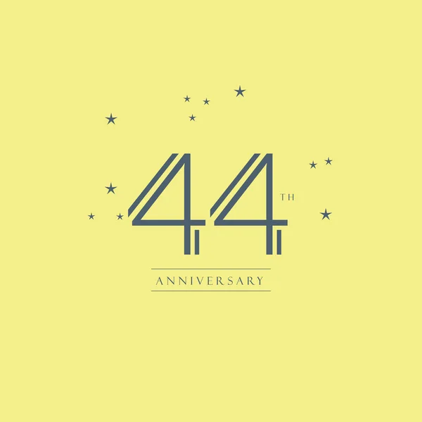 第 44 周年纪念标志 — 图库矢量图片