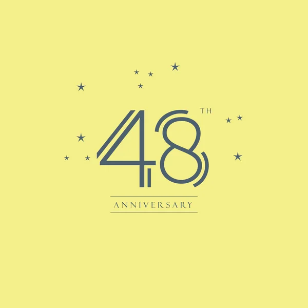 Logotipo del 48º aniversario — Vector de stock